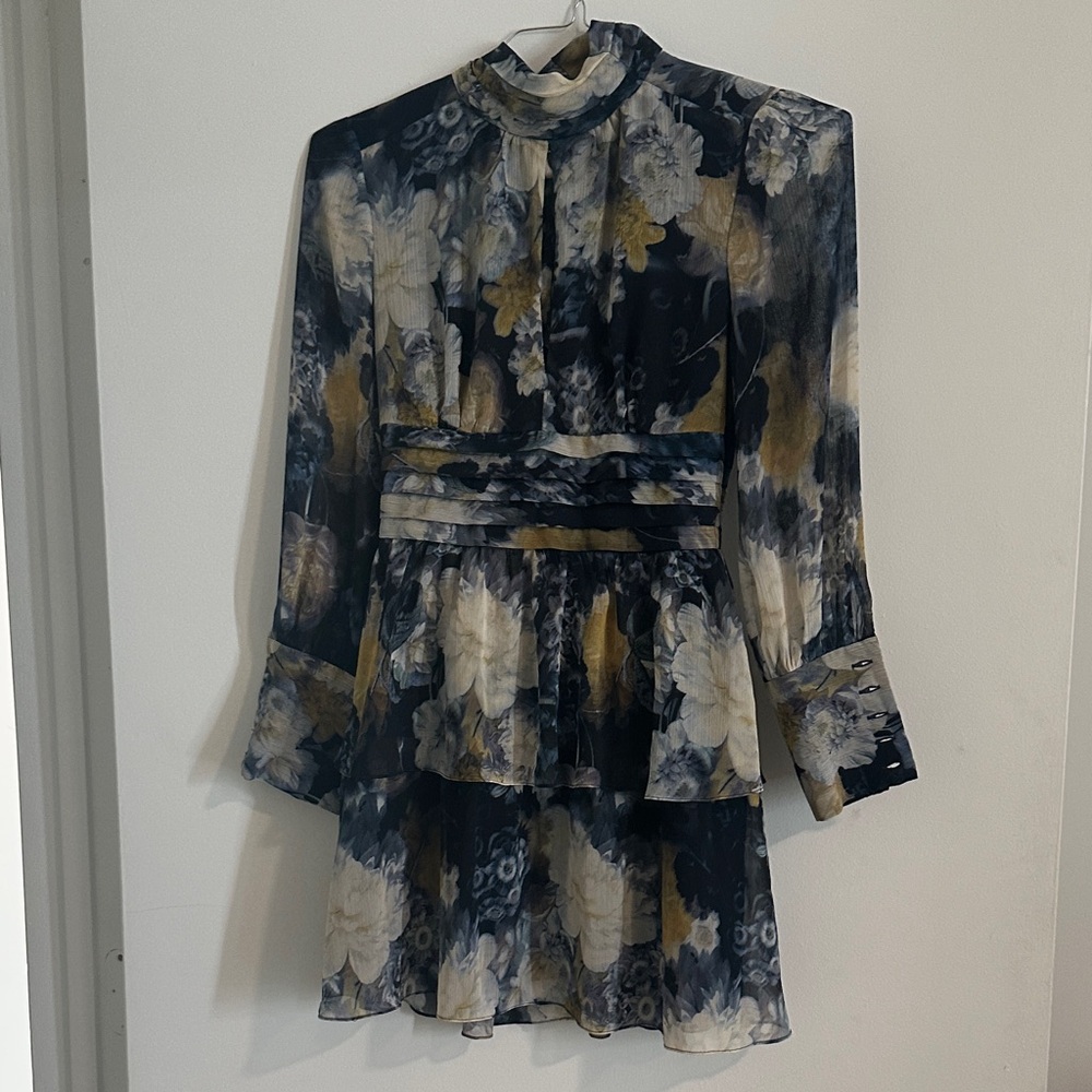 Floral Long-Sleeve Dress NWOT originally $230